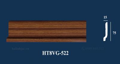 Phào chỉ chân tường PS vân gỗ cao cấp HT8VG-522