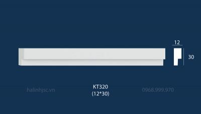 Phào chỉ nẹp tường PS trắng trơn phủ phim KT320