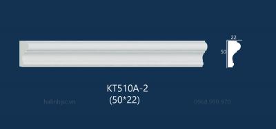 Phào chỉ nẹp tường PS trắng trơn phủ phim KT510A-2