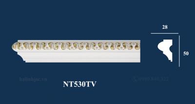 Phào chỉ PS trắng vàng - Chỉ tường NT530TV