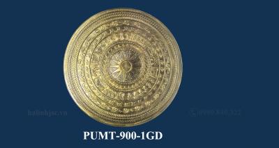 Mâm trống đồng | Mâm nhựa Pu họa tiết trống đồng PUMT-900-1GD
